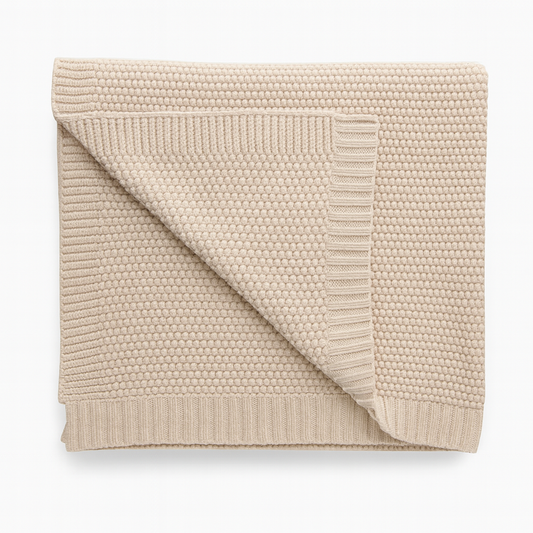 Babytæppe i økologisk bomuld - Beige